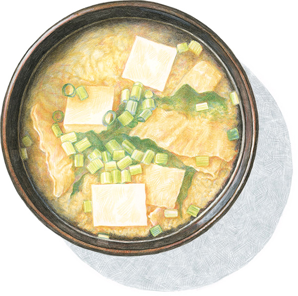 日本橋ごよみ2018年12月号 豆腐とわかめの味噌汁